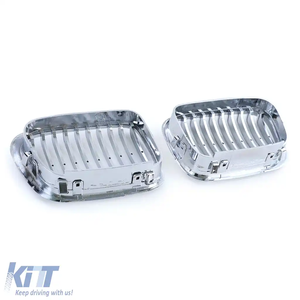 Grilă sport față cromată, potrivită pentru BMW Seria 3 E46 pre-facelift 1998-2001-image-6203187