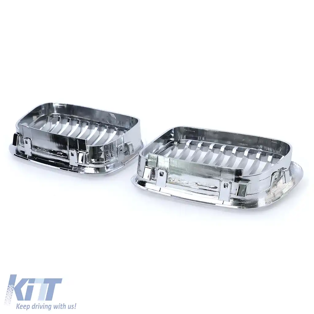 Grilă sport față cromată, potrivită pentru BMW Seria 3 E46 pre-facelift 1998-2001-image-6203188