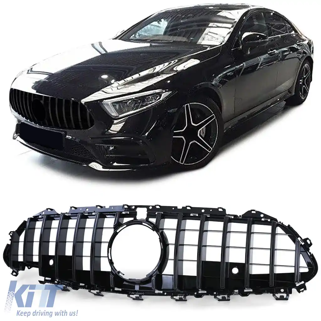 Grilă sport față lucioasă neagră, potrivită pentru Mercedes CLS C257 2018-2023