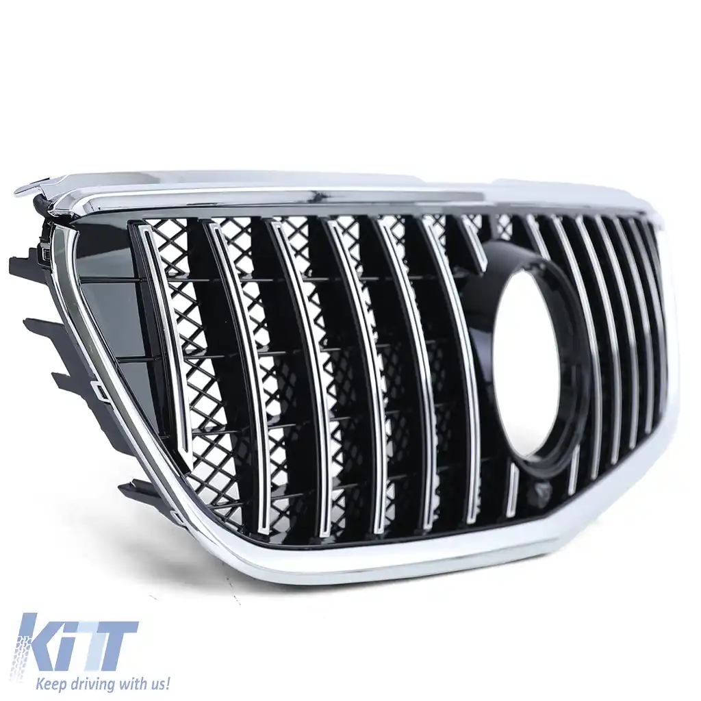 Grilă sport față neagră cromată, potrivită pentru Mercedes Vito W447 14-19-image-6192688