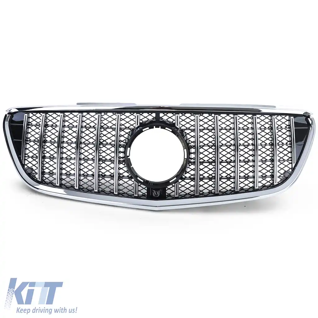 Grilă sport față neagră cromată, potrivită pentru Mercedes Vito W447 14-19-image-6192689
