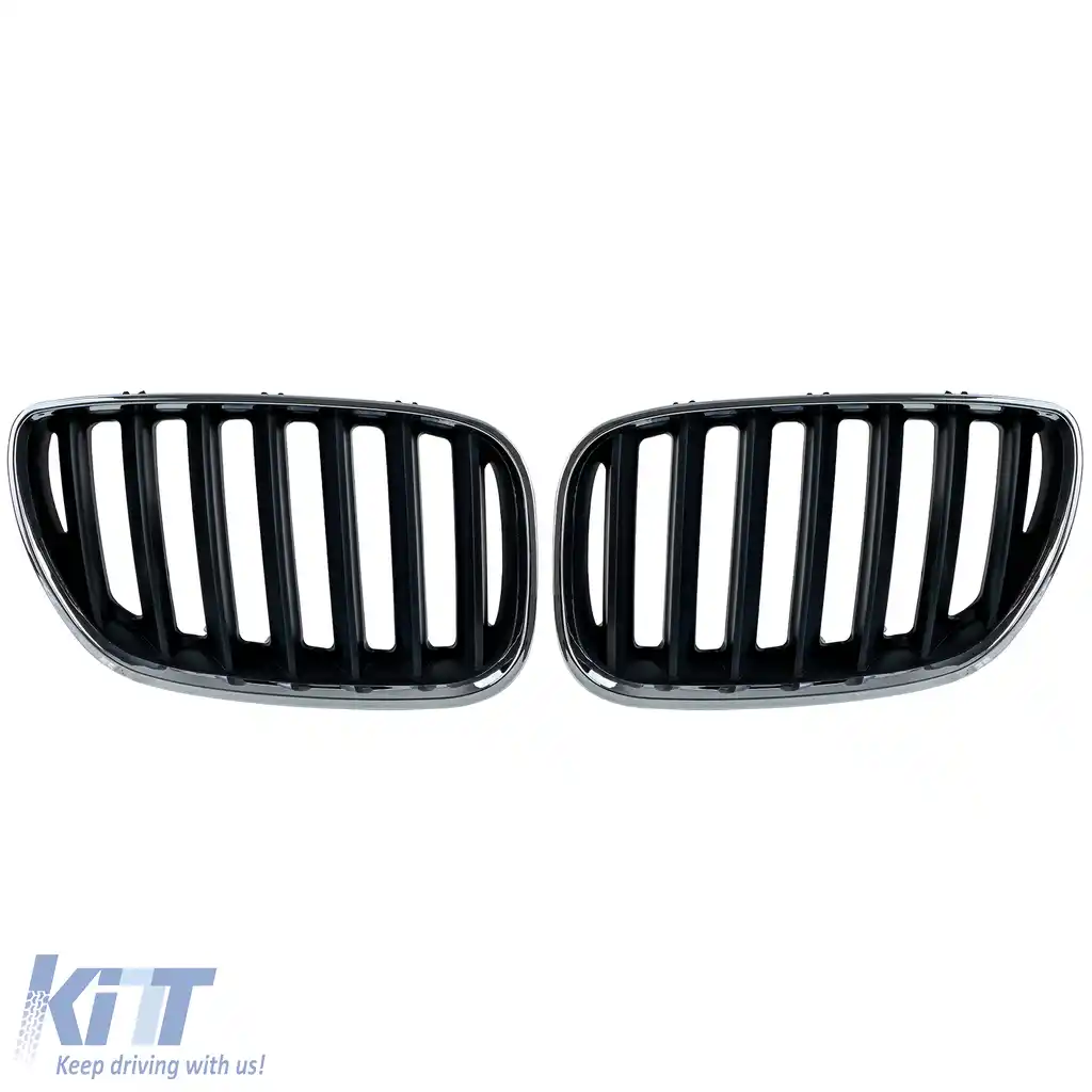 Grilă sport față neagră cromată, potrivită pentru BMW X5 E53 1999-2003-image-6210465