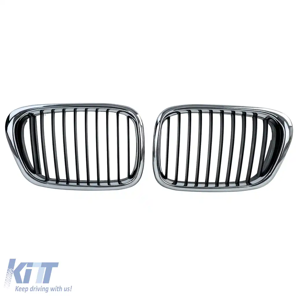 Grilă sport față neagră cromată, potrivită pentru BMW Seria 5 E39 1995-2003-image-6211129