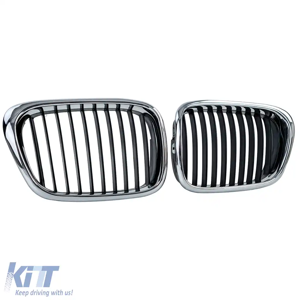 Grilă sport față neagră cromată, potrivită pentru BMW Seria 5 E39 1995-2003-image-6211130