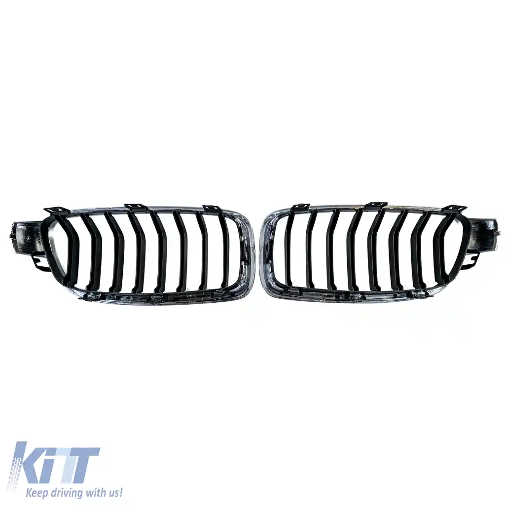 Grilă sport față neagră cromată, potrivită pentru BMW Seria 3 F30 F31 2011-2019-image-6211265