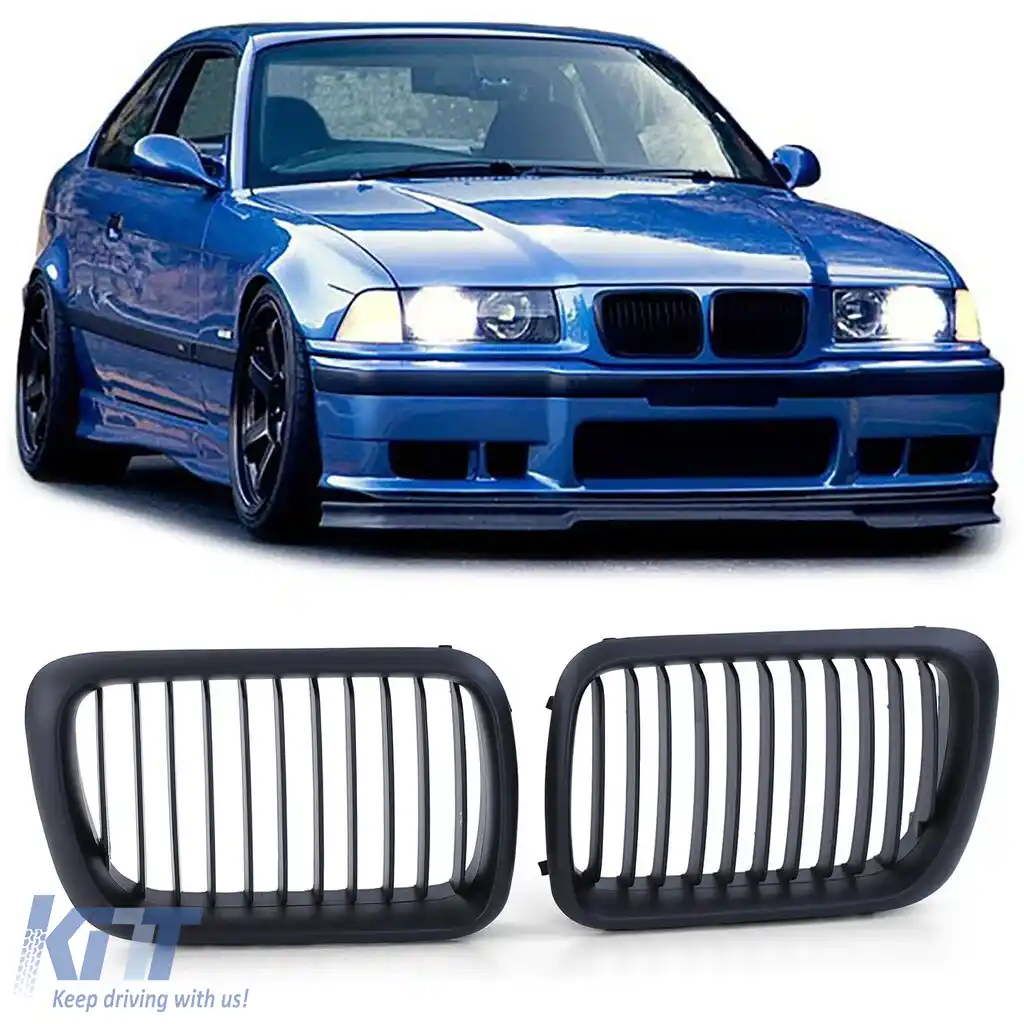 Grilă sport față neagră, potrivită pentru BMW Seria 3 E36 Facelift 1996-1999