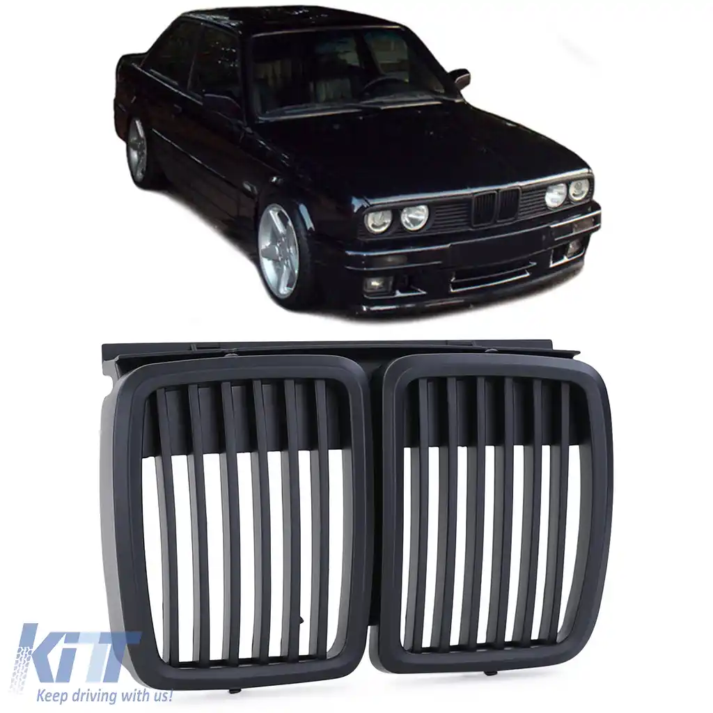 Grilă sport față neagră, potrivită pentru BMW Seria 3 E30 1982-1994