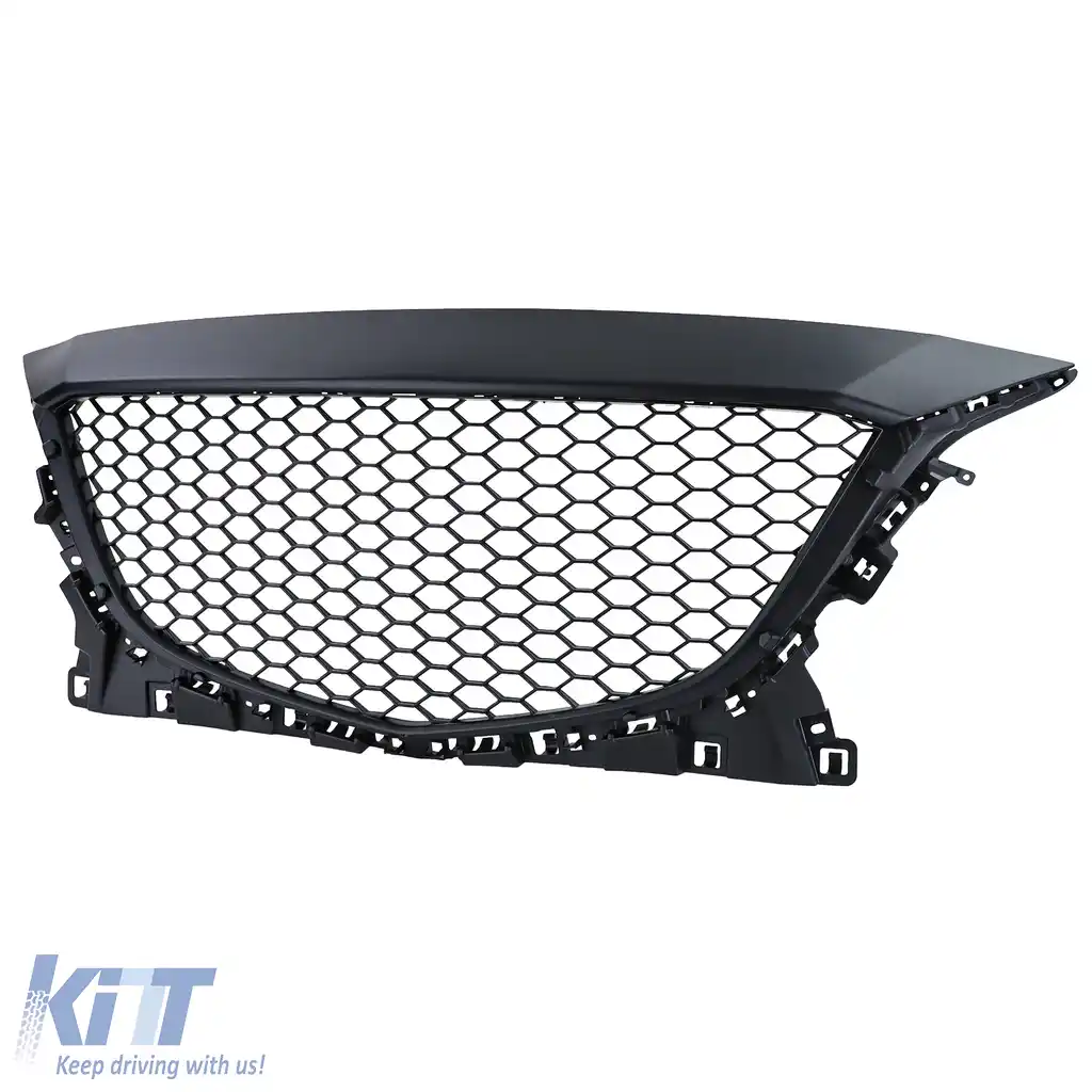 Grilă sport fără emblemă în design fagure negru, potrivită pentru Mazda 3 BM 2013-2017-image-6196005