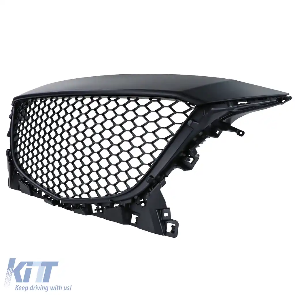 Grilă sport fără emblemă în design fagure negru, potrivită pentru Mazda 3 BM 2013-2017-image-6196006
