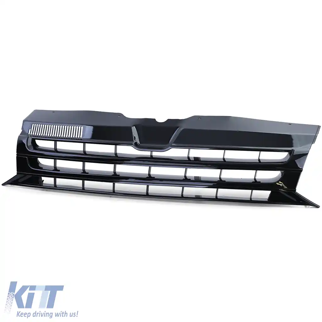 Grilă sport fără emblemă neagră lucioasă potrivită pentru VW Bus T5 Facelift 09-15-image-6202895