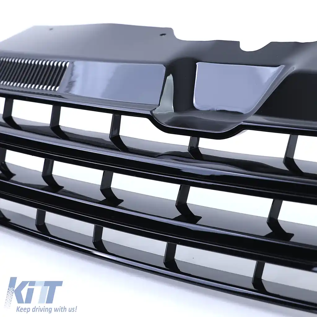 Grilă sport fără emblemă neagră lucioasă potrivită pentru VW Bus T5 Facelift 09-15-image-6202897