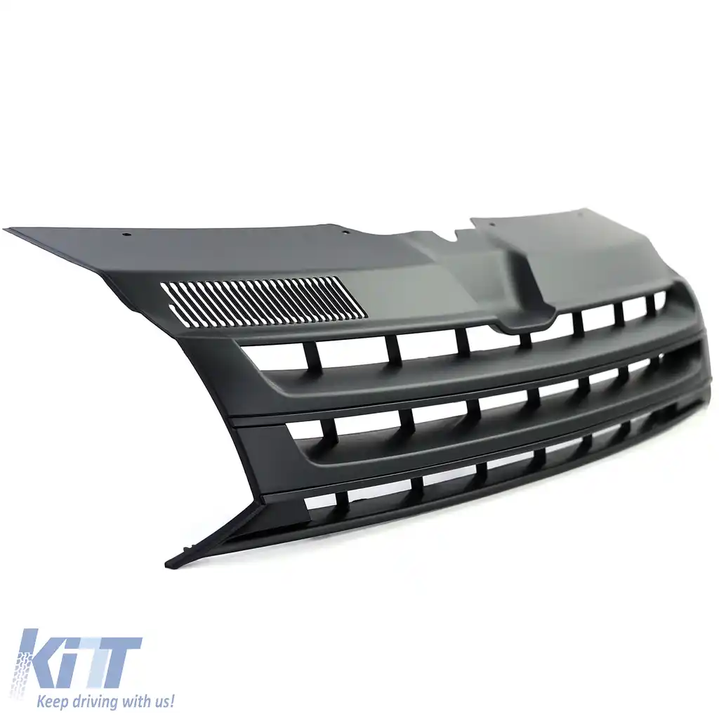 Grilă sport fără emblemă neagră mată, potrivită pentru VW Bus T5.2 Facelift 09-15-image-6198624