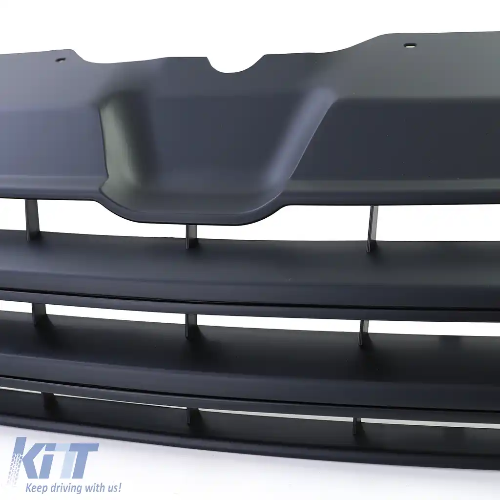 Grilă sport fără emblemă neagră mată, potrivită pentru VW Bus T5.2 Facelift 09-15-image-6198625