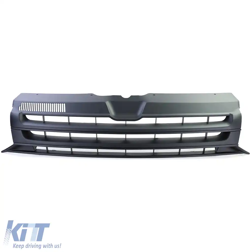 Grilă sport fără emblemă neagră mată, potrivită pentru VW Bus T5.2 Facelift 09-15-image-6198627