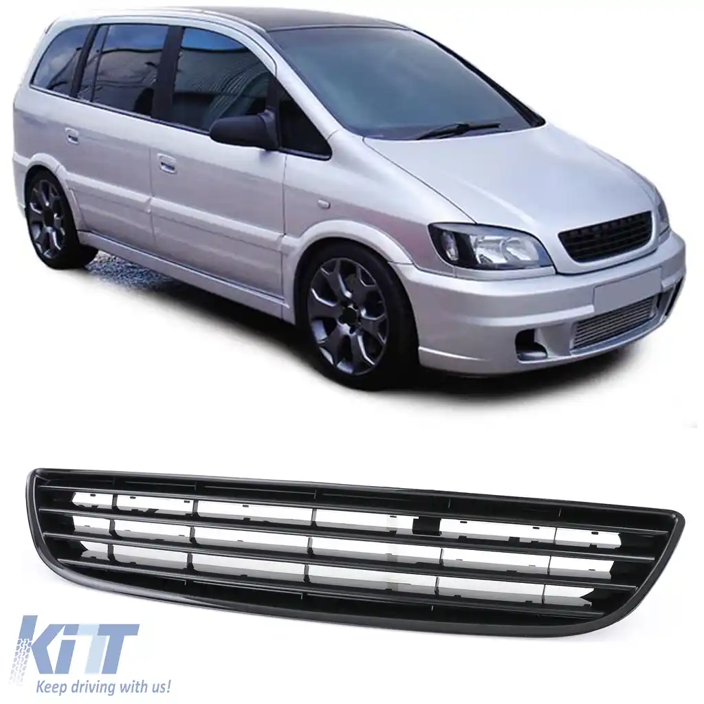 Grilă sport fără emblemă neagră, potrivită pentru Opel Zafira A 99-05