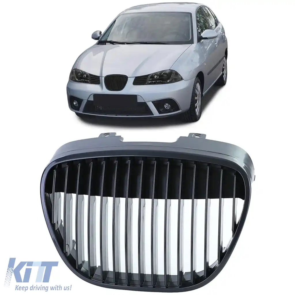 Grilă sport fără emblemă neagră, potrivită pentru Seat Ibiza Cordoba 6L 02-09