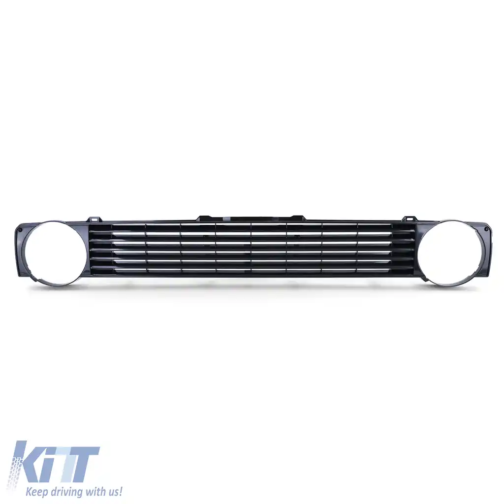 Grilă sport fără emblemă neagră, potrivită pentru VW Golf 1 + Cabrio + Caddy-image-6209713