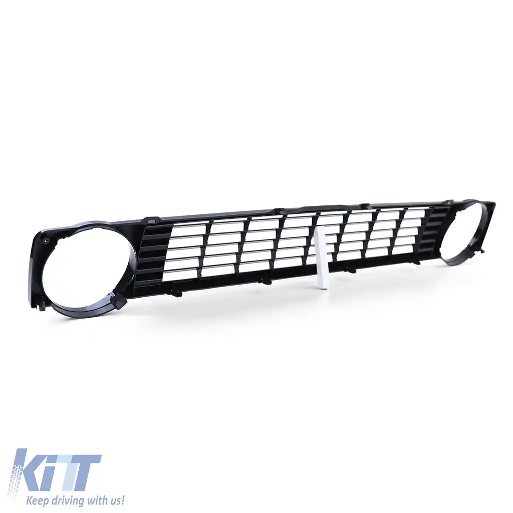 Grilă sport fără emblemă neagră, potrivită pentru VW Golf 1 + Cabrio + Caddy-image-6209714