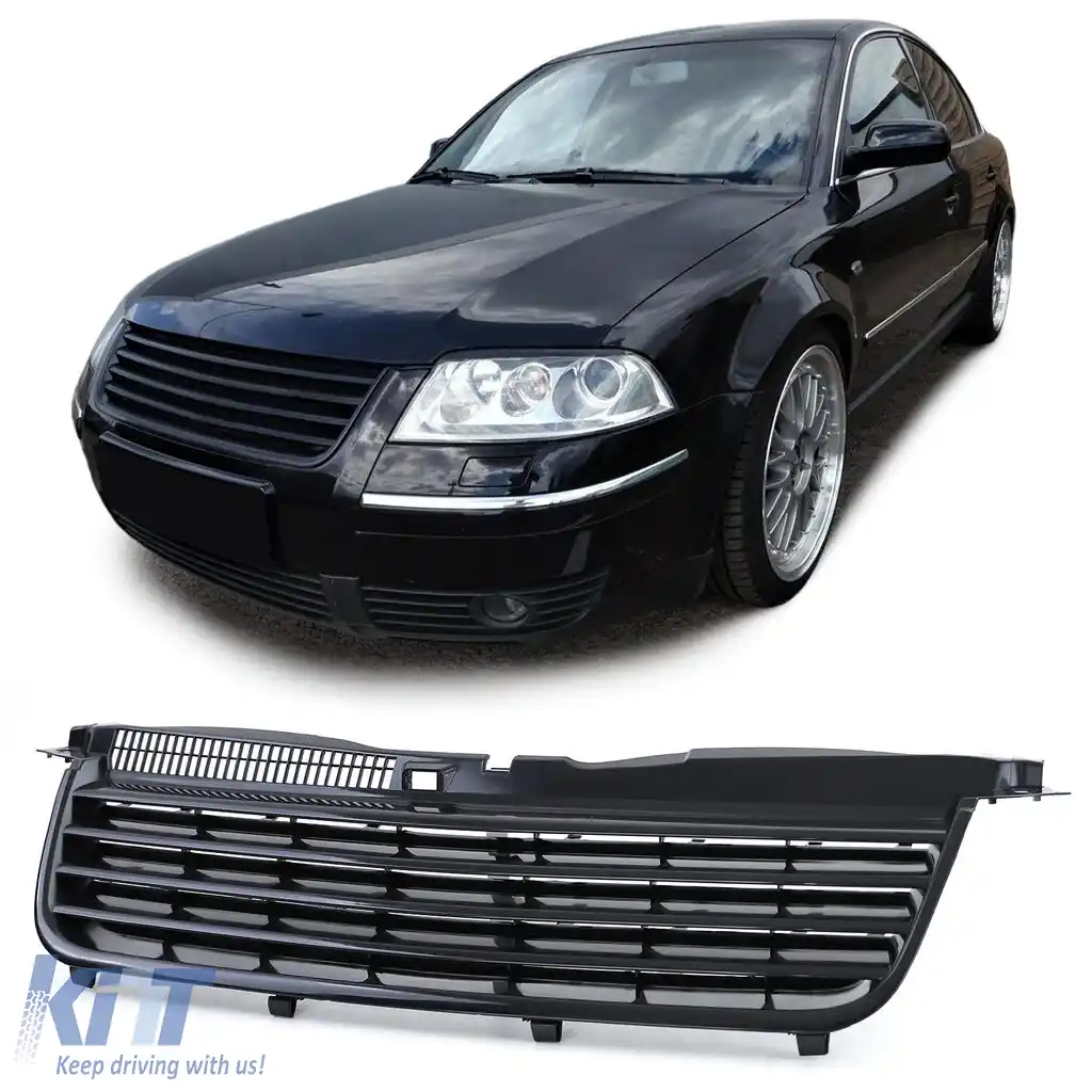 Grilă sport fără emblemă neagră, potrivită pentru VW Passat 3BG variantă sedan 00-05