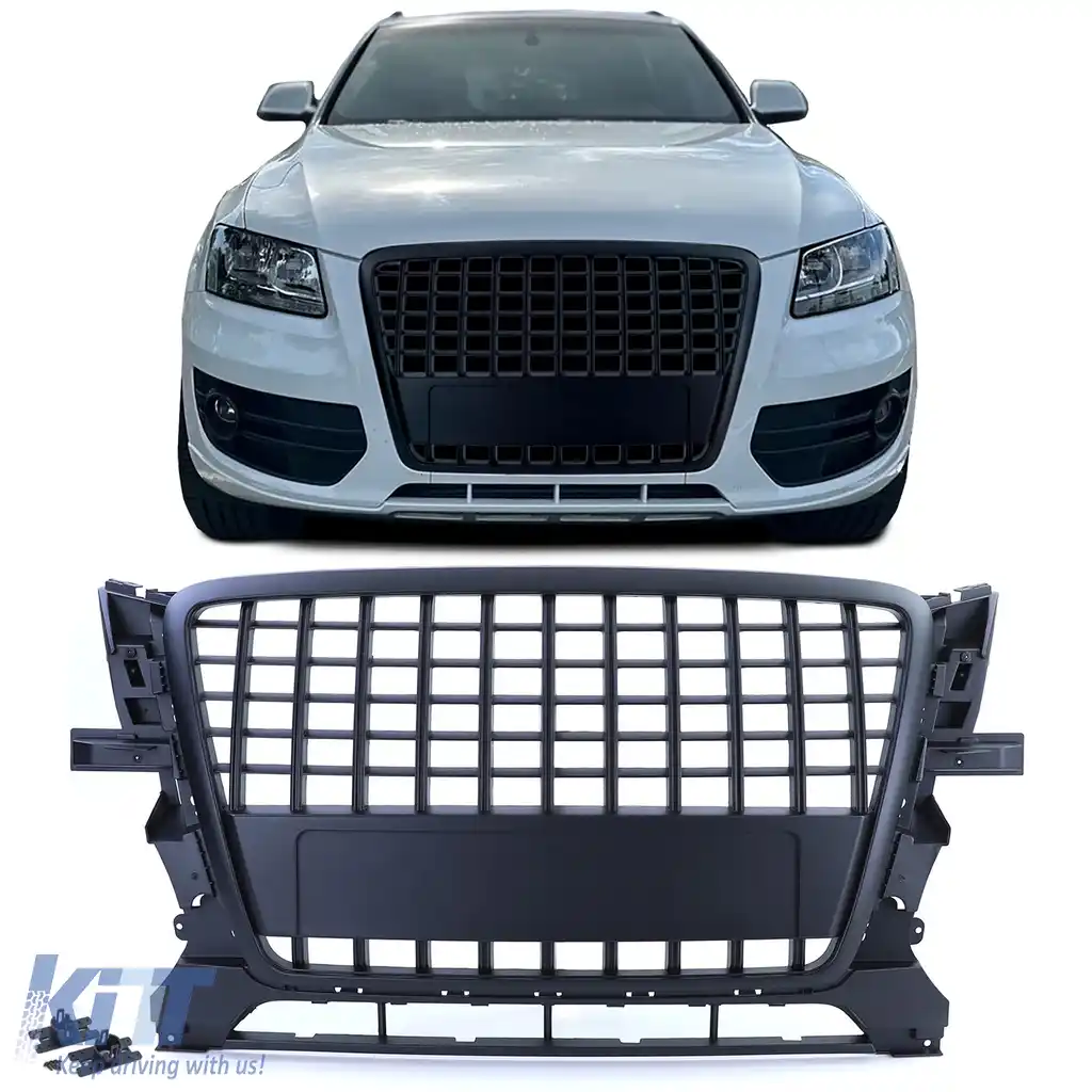 Grilă sport fără emblemă neagră potrivită pentru Audi Q5 8R 2008-2012