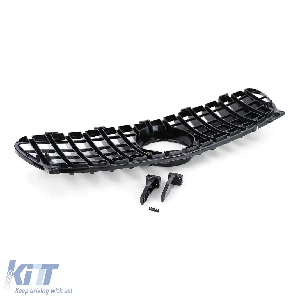 Grilă sport lucioasă neagră, potrivită pentru Mercedes GLA X156 Facelift 2017-2020-image-6196547