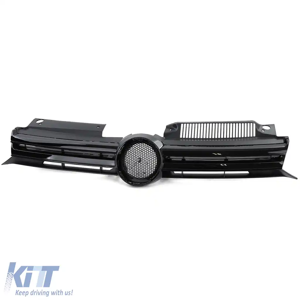 Grilă sport lucioasă neagră, potrivită pentru VW Golf 6 Sedan Variant Cabrio 08-13-image-6198795