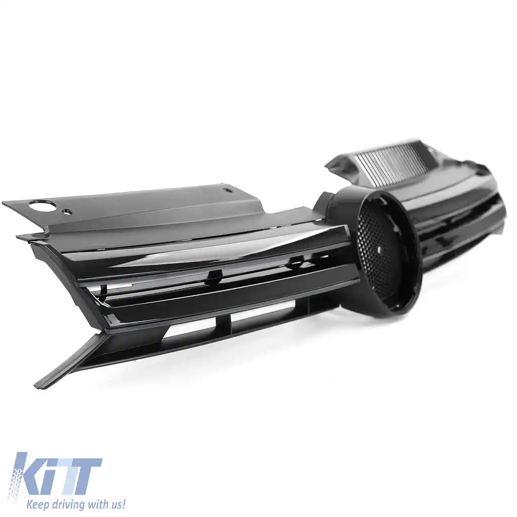 Grilă sport lucioasă neagră, potrivită pentru VW Golf 6 Sedan Variant Cabrio 08-13-image-6198796