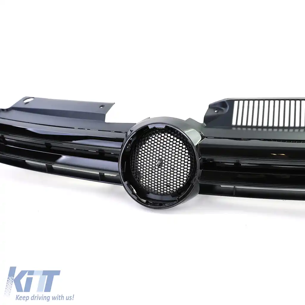 Grilă sport lucioasă neagră, potrivită pentru VW Golf 6 Sedan Variant Cabrio 08-13-image-6198797