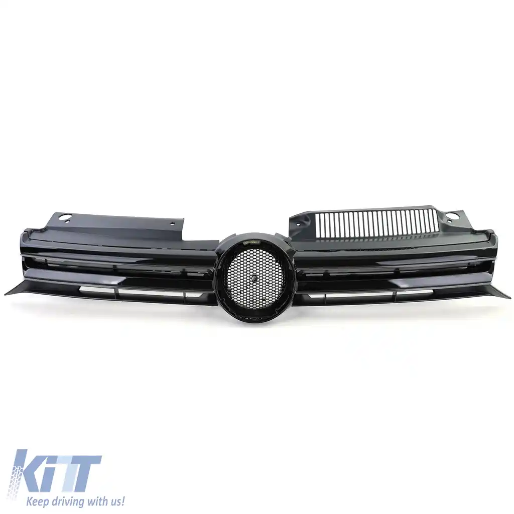 Grilă sport lucioasă neagră, potrivită pentru VW Golf 6 Sedan Variant Cabrio 08-13-image-6198799