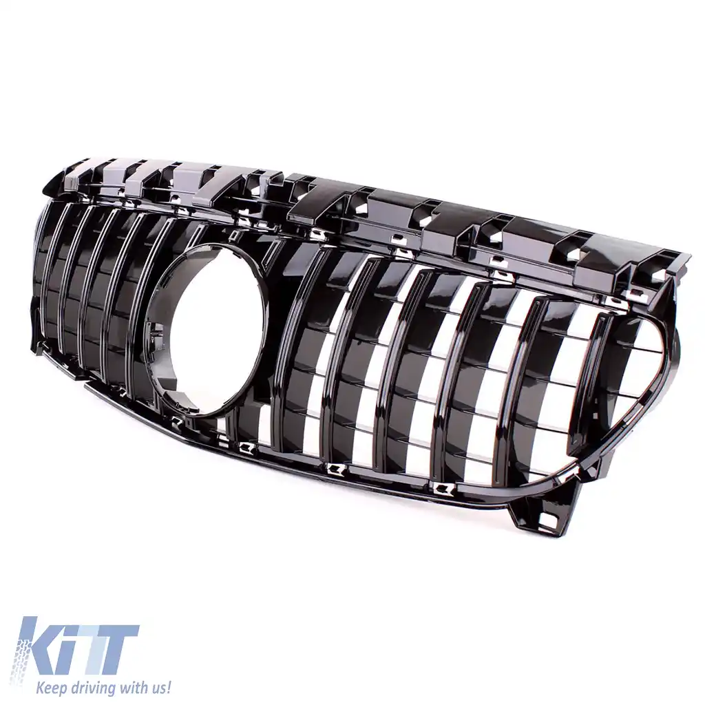 Grilă sport lucioasă neagră, potrivită pentru Mercedes CLA X117 Shooting Brake 15-19-image-6201310