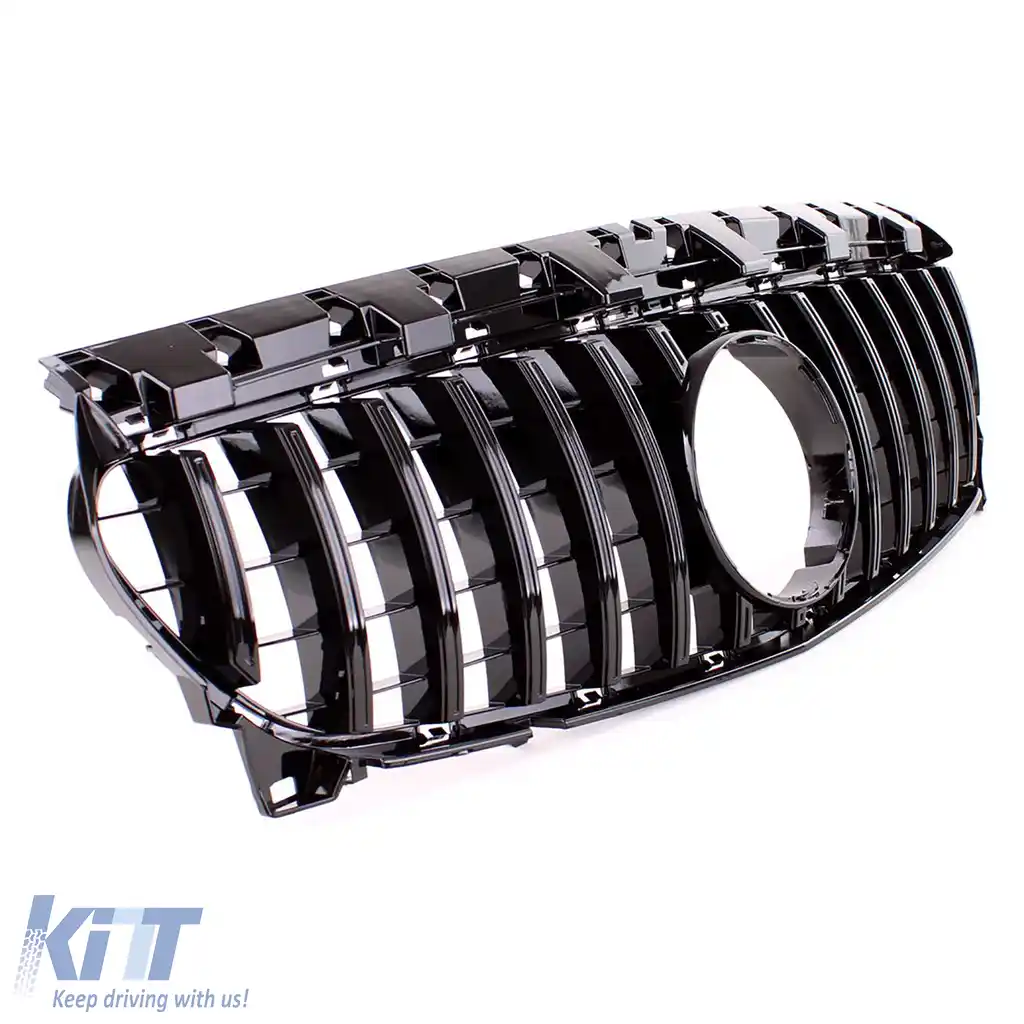 Grilă sport lucioasă neagră, potrivită pentru Mercedes CLA X117 Shooting Brake 15-19-image-6201317