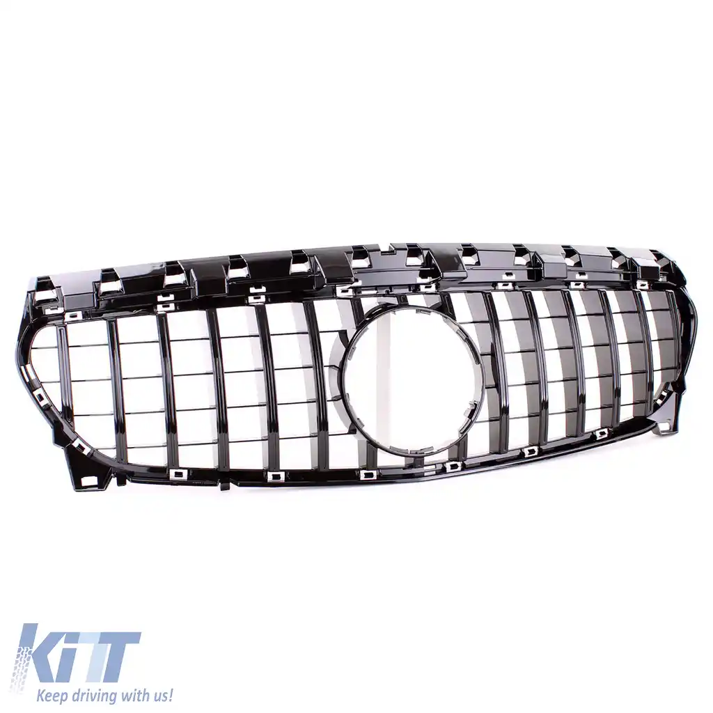 Grilă sport lucioasă neagră, potrivită pentru Mercedes CLA X117 Shooting Brake 15-19-image-6201318