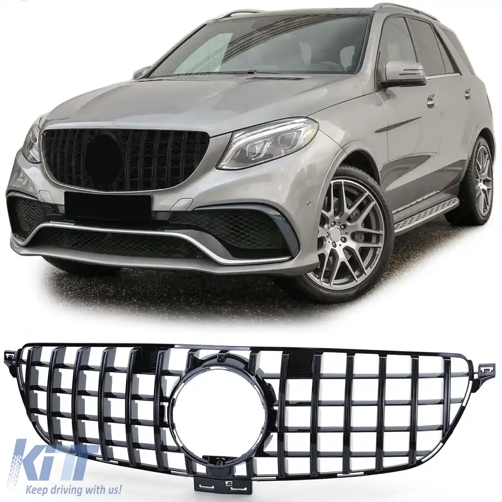 Grilă sport lucioasă neagră potrivită pentru Mercedes GLE W166 15-19