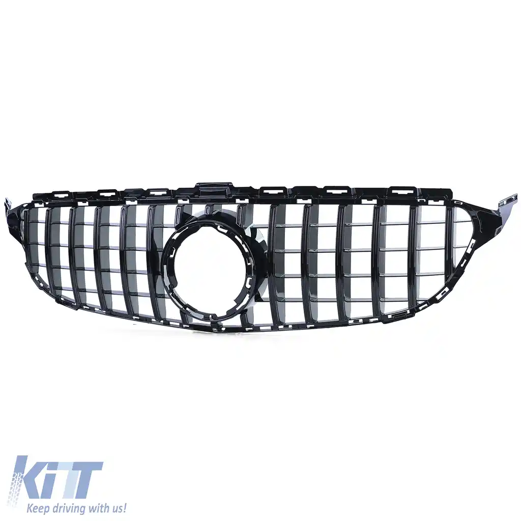 Grilă sport lucioasă neagră, potrivită pentru Mercedes C-Class W205 S205 18-21-image-6257443