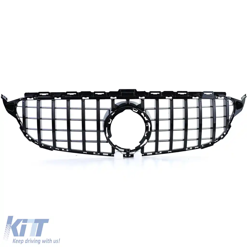Grilă sport lucioasă neagră, potrivită pentru Mercedes C-Class W205 S205 18-21-image-6257445