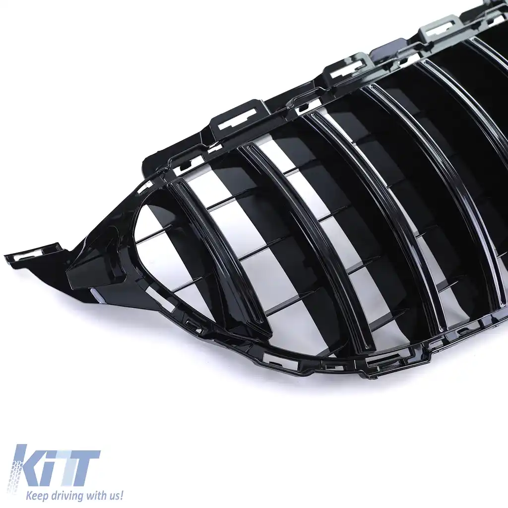 Grilă sport lucioasă neagră, potrivită pentru Mercedes C-Class W205 S205 18-21-image-6257447