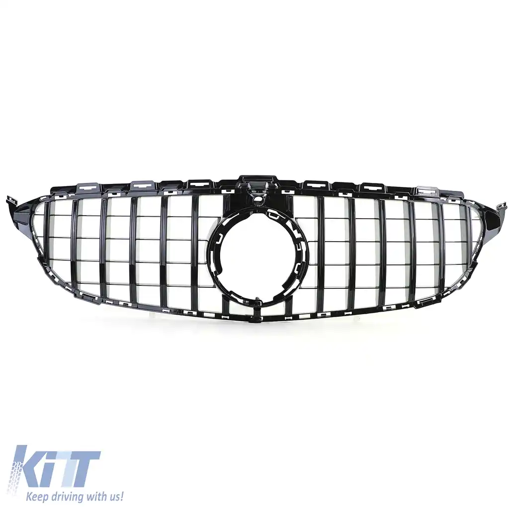 Grilă sport lucioasă neagră, potrivită pentru Mercedes C-Class W205 S205 2018-2021-image-6257559