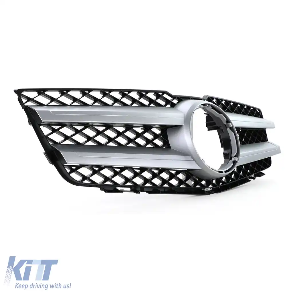 Grilă sport neagră argintie potrivită pentru Mercedes GLK X204 pre-facelift 08-12-image-6202037