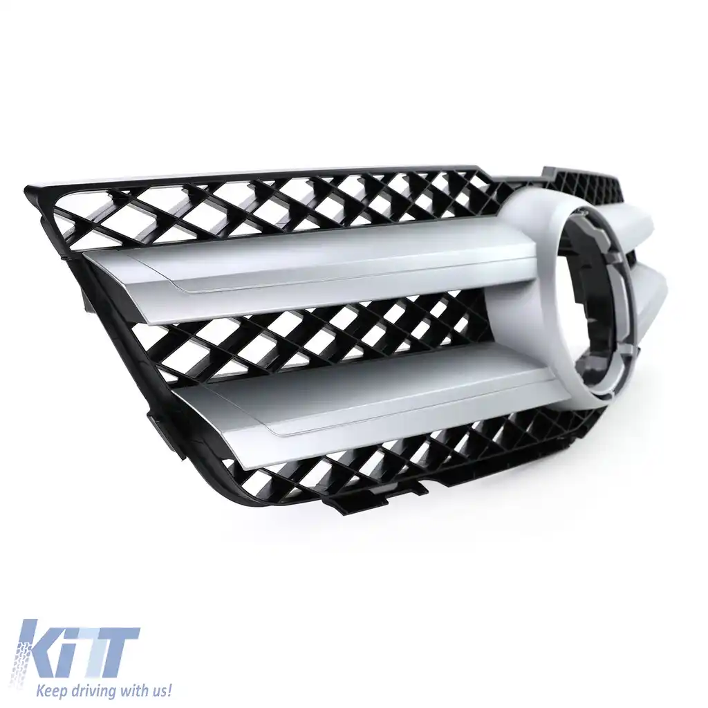 Grilă sport neagră argintie potrivită pentru Mercedes GLK X204 pre-facelift 08-12-image-6202039