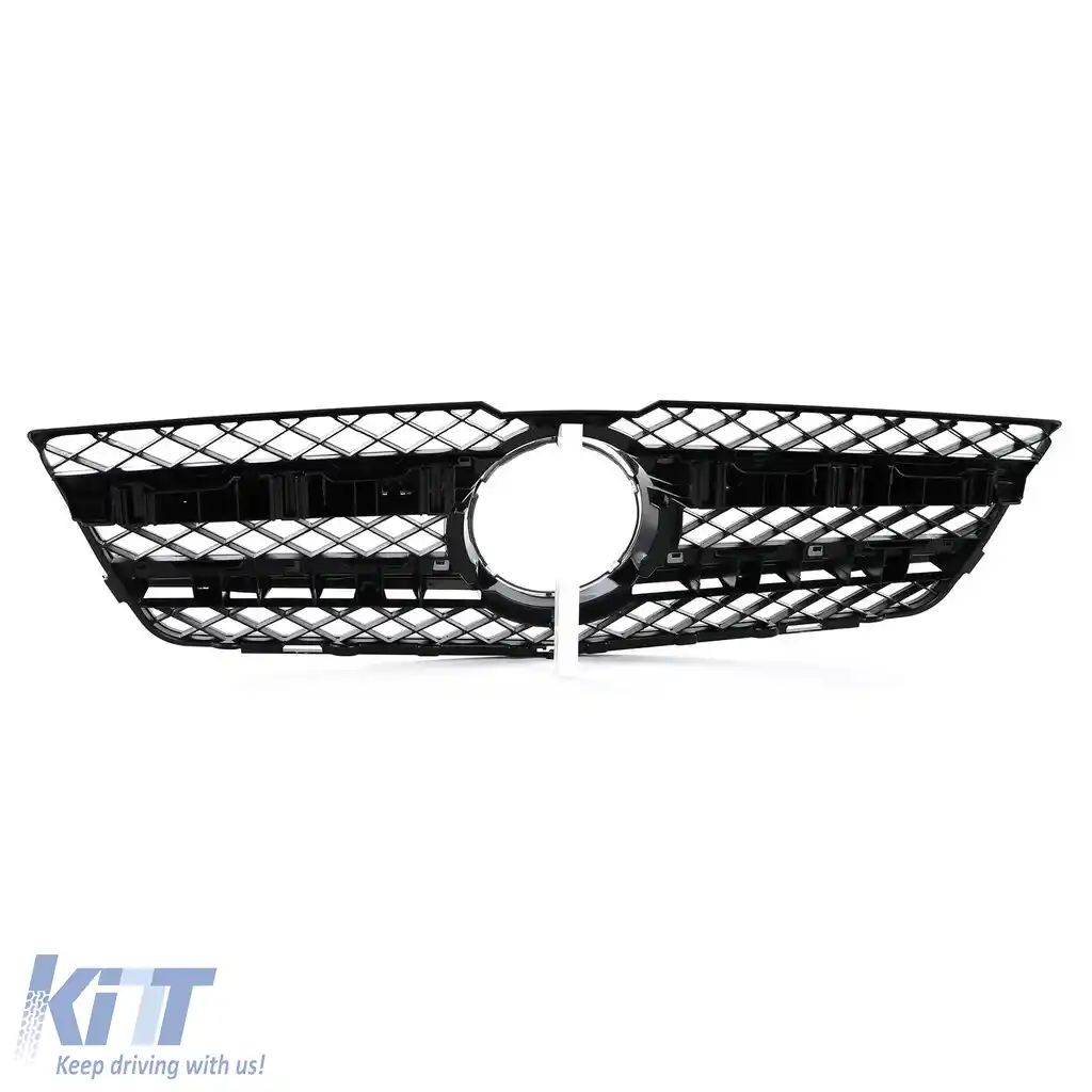Grilă sport neagră argintie potrivită pentru Mercedes GLK X204 pre-facelift 08-12-image-6202041