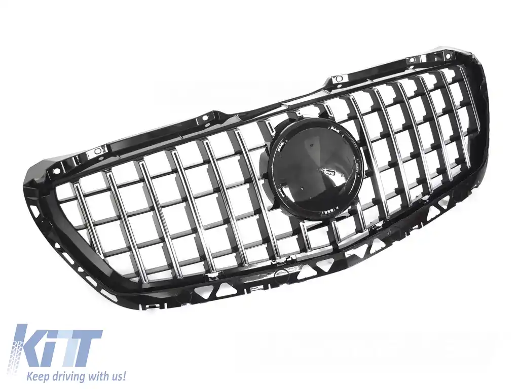 GRILĂ SPORT NEAGRĂ CHROME potrivită pentru MERCEDES SPRINTER W906 13-18