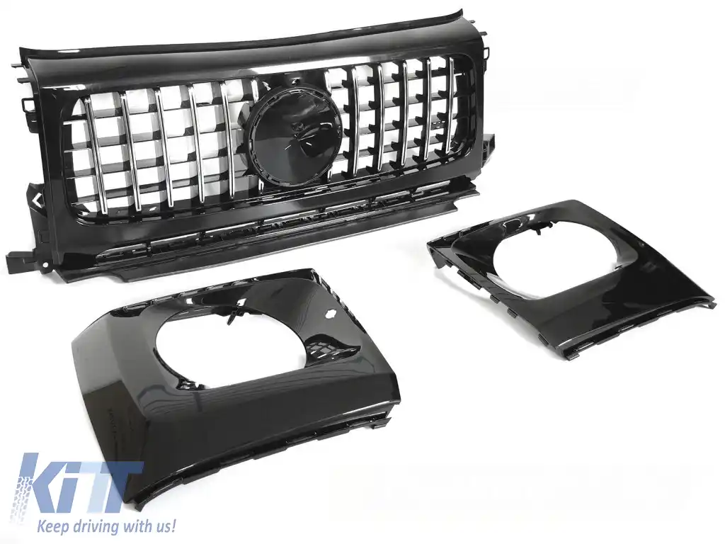 GRILĂ SPORT NEAGRĂ CHROME potrivită pentru MERCEDES G-CLASS W464 18-24