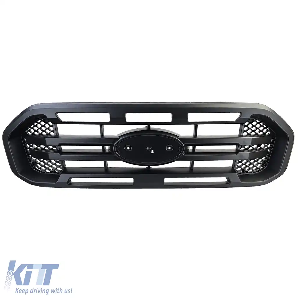 Grilă sport neagră cu bară dublă, potrivită pentru Ford Ranger T8 19-23 2.0 TDCi-image-6193188