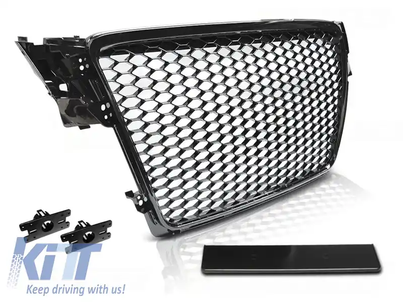 image-75-GRILĂ SPORT NEAGRĂ GLEDAȚĂ potrivită pentru AUDI A4 B8 08-11