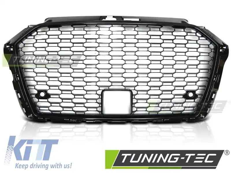 GRILĂ SPORT NEAGRĂ GLEDAȚĂ potrivită pentru AUDI A3 (8V) 17-20-image-6268056