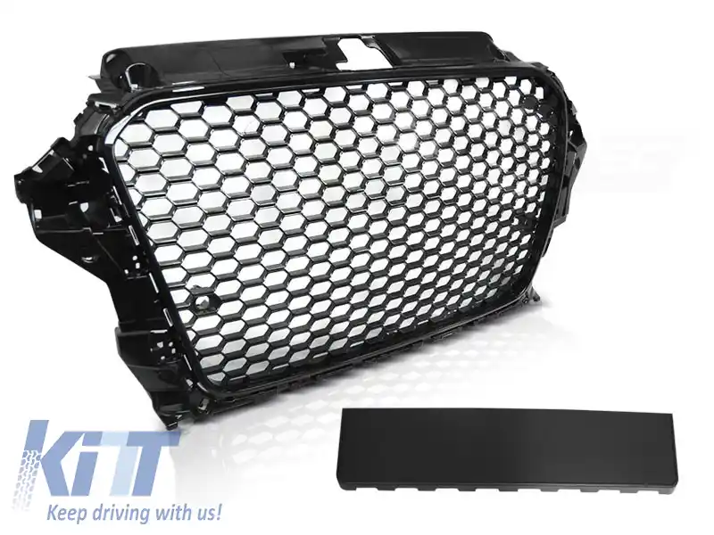 image-9-GRILĂ SPORT NEAGRĂ GLEDAȚĂ potrivită pentru AUDI A3 (8V) 12-16