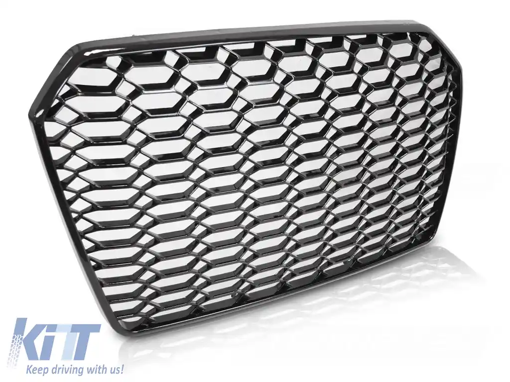 image-42-GRILĂ SPORT NEAGRĂ GLEDAȚĂ potrivită pentru AUDI A6 C7 14-18