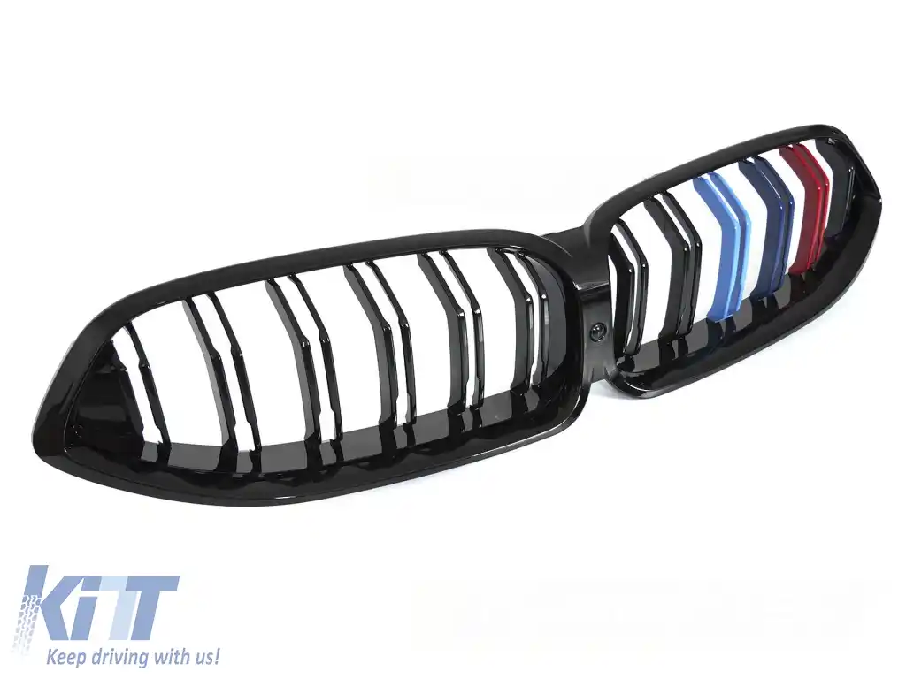 GRILĂ SPORT NEAGRĂ GLEDAȚĂ TRI-COLOR DUBLĂ BARĂ potrivită pentru BMW G14 / G15 18-22