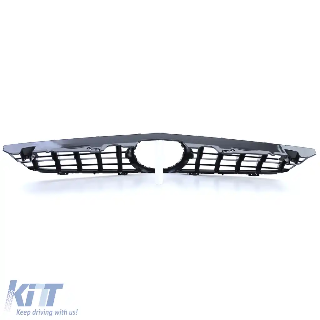 Grilă sport neagră lucioasă cromată, potrivită pentru Mercedes SL R230 facelift 08-12-image-6203081