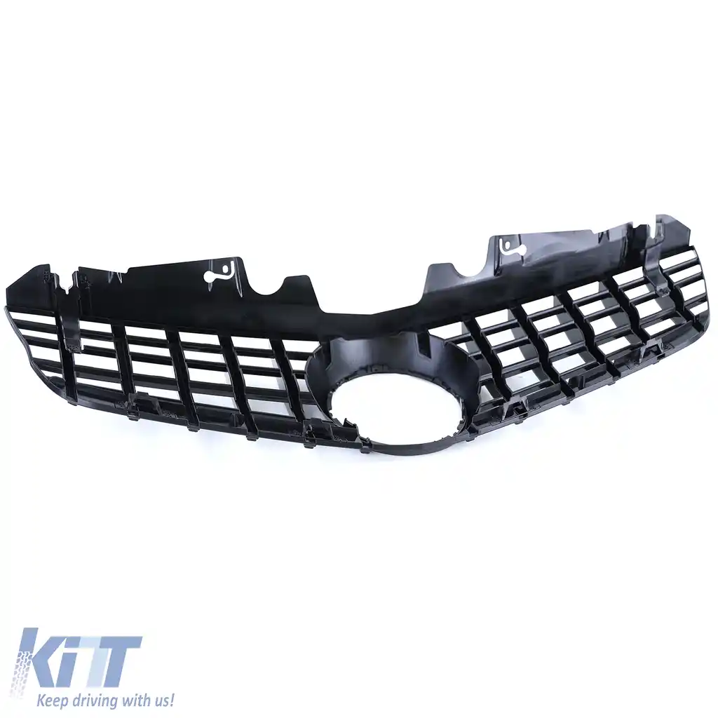 Grilă sport neagră lucioasă cromată, potrivită pentru Mercedes SL R230 facelift 08-12-image-6203082
